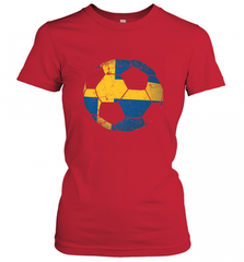Sweden Soccer Ball Flag Jersey Shirt  Swedish Football Gift Women's T-Shirt Women's T-Shirt - Nice-Tshirts4u