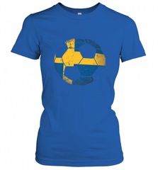 Sweden Soccer Ball Flag Jersey Shirt  Swedish Football Gift Women's T-Shirt Women's T-Shirt - Nice-Tshirts4u
