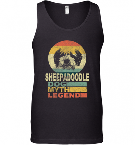 Sheepadoodle Dog Myth Legend Men's Tank Top Men's Tank Top / Black / XS Men's Tank Top - Nice-Tshirts4u