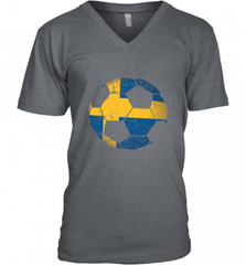 Sweden Soccer Ball Flag Jersey Shirt  Swedish Football Gift Men's V-Neck Men's V-Neck - Nice-Tshirts4u