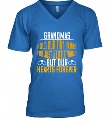 Grandmas hold our tiny hands for just a little while, but our hearts forever 01 Men's V-Neck Men's V-Neck - Nice-Tshirts4u
