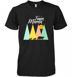 Twin Mom Mama Bear Shirt for Women Camping Bear and Cubs Men's Premium T-Shirt
