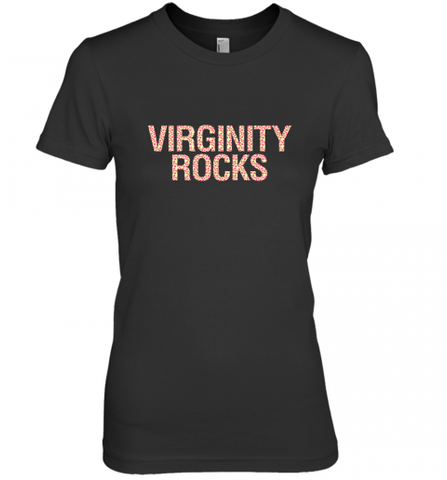Virginity Pink Leopard print Rocks Cool Trendy Animal Print Women's Premium T-Shirt Women's Premium T-Shirt / Black / XS Women's Premium T-Shirt - Nice-Tshirts4u