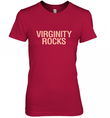 Virginity Pink Leopard print Rocks Cool Trendy Animal Print Women's Premium T-Shirt Women's Premium T-Shirt - Nice-Tshirts4u