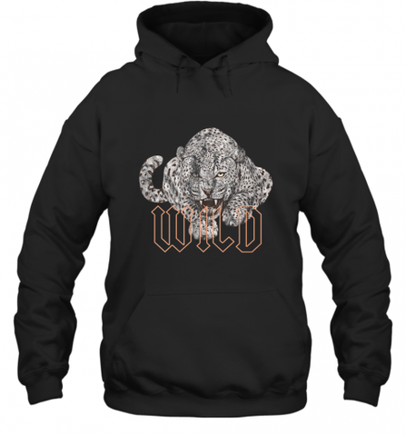 Wild Jaguar Leopard Cheetah Print Graphic Hooded Sweatshirt Hooded Sweatshirt / Black / S Hooded Sweatshirt - Nice-Tshirts4u