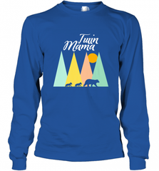 Twin Mom Mama Bear Shirt for Women Camping Bear and Cubs Long Sleeve T-Shirt Long Sleeve T-Shirt - Nice-Tshirts4u