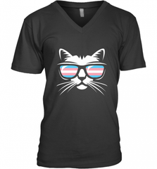 Transgender Pride Cat Gift T Shirt Support Trans Community Men's V-Neck Men's V-Neck - Nice-Tshirts4u