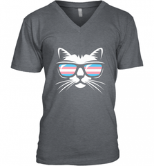 Transgender Pride Cat Gift T Shirt Support Trans Community Men's V-Neck Men's V-Neck - Nice-Tshirts4u