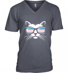 Transgender Pride Cat Gift T Shirt Support Trans Community Men's V-Neck Men's V-Neck - Nice-Tshirts4u