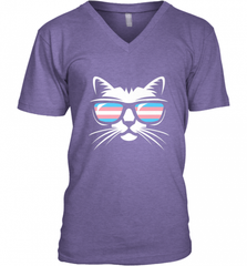 Transgender Pride Cat Gift T Shirt Support Trans Community Men's V-Neck Men's V-Neck - Nice-Tshirts4u