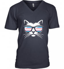 Transgender Pride Cat Gift T Shirt Support Trans Community Men's V-Neck Men's V-Neck - Nice-Tshirts4u