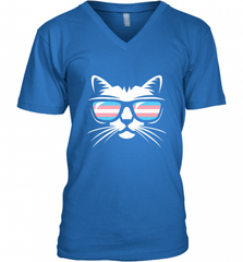 Transgender Pride Cat Gift T Shirt Support Trans Community Men's V-Neck Men's V-Neck - Nice-Tshirts4u