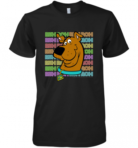 Kids Scooby Doo Ruh Roh Neon Text Stack Men's Premium T-Shirt Men's Premium T-Shirt / Black / XS Men's Premium T-Shirt - Nice-Tshirts4u