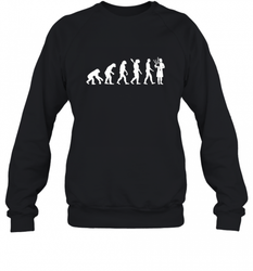 Evolution bagpipe player Crewneck Sweatshirt