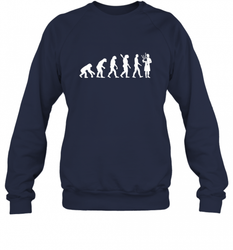 Evolution bagpipe player Crewneck Sweatshirt