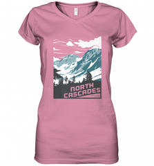 North Cascades National Park Washington Vintage Gift Women's V-Neck T-Shirt Women's V-Neck T-Shirt - Nice-Tshirts4u