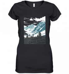 North Cascades National Park Washington Vintage Gift Women's V-Neck T-Shirt Women's V-Neck T-Shirt - Nice-Tshirts4u