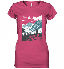 North Cascades National Park Washington Vintage Gift Women's V-Neck T-Shirt Women's V-Neck T-Shirt - Nice-Tshirts4u