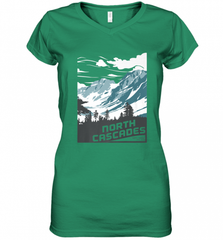 North Cascades National Park Washington Vintage Gift Women's V-Neck T-Shirt Women's V-Neck T-Shirt - Nice-Tshirts4u