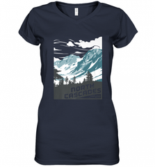 North Cascades National Park Washington Vintage Gift Women's V-Neck T-Shirt Women's V-Neck T-Shirt - Nice-Tshirts4u