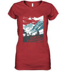 North Cascades National Park Washington Vintage Gift Women's V-Neck T-Shirt Women's V-Neck T-Shirt - Nice-Tshirts4u