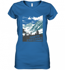 North Cascades National Park Washington Vintage Gift Women's V-Neck T-Shirt Women's V-Neck T-Shirt - Nice-Tshirts4u