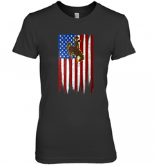 Wyoming Cowboys Grunge American Flag  Apparel Women's Premium T-Shirt Women's Premium T-Shirt - Nice-Tshirts4u