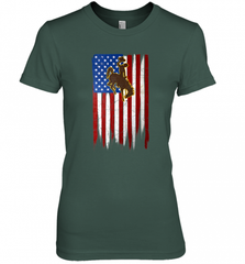 Wyoming Cowboys Grunge American Flag  Apparel Women's Premium T-Shirt Women's Premium T-Shirt - Nice-Tshirts4u