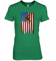 Wyoming Cowboys Grunge American Flag  Apparel Women's Premium T-Shirt Women's Premium T-Shirt - Nice-Tshirts4u