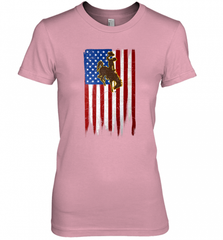 Wyoming Cowboys Grunge American Flag  Apparel Women's Premium T-Shirt Women's Premium T-Shirt - Nice-Tshirts4u