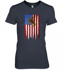 Wyoming Cowboys Grunge American Flag  Apparel Women's Premium T-Shirt Women's Premium T-Shirt - Nice-Tshirts4u