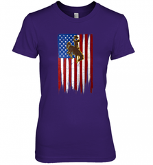 Wyoming Cowboys Grunge American Flag  Apparel Women's Premium T-Shirt Women's Premium T-Shirt - Nice-Tshirts4u