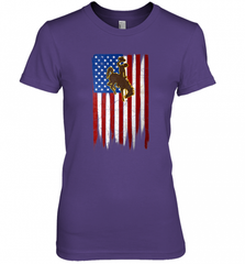 Wyoming Cowboys Grunge American Flag  Apparel Women's Premium T-Shirt Women's Premium T-Shirt - Nice-Tshirts4u