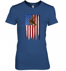 Wyoming Cowboys Grunge American Flag  Apparel Women's Premium T-Shirt Women's Premium T-Shirt - Nice-Tshirts4u