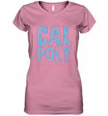 Cal Poly SLO Mustangs CJ6DY01 Women's V-Neck T-Shirt Women's V-Neck T-Shirt - Nice-Tshirts4u