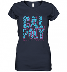 Cal Poly SLO Mustangs CJ6DY01 Women's V-Neck T-Shirt Women's V-Neck T-Shirt - Nice-Tshirts4u