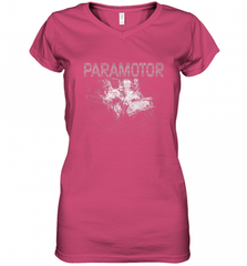 Paramotor Shirt PPG Powered Paraglider Women's V-Neck T-Shirt Women's V-Neck T-Shirt - Nice-Tshirts4u