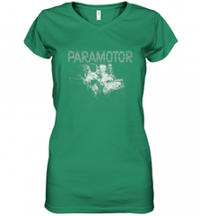 Paramotor Shirt PPG Powered Paraglider Women's V-Neck T-Shirt Women's V-Neck T-Shirt - Nice-Tshirts4u