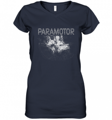 Paramotor Shirt PPG Powered Paraglider Women's V-Neck T-Shirt Women's V-Neck T-Shirt - Nice-Tshirts4u