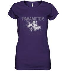 Paramotor Shirt PPG Powered Paraglider Women's V-Neck T-Shirt Women's V-Neck T-Shirt - Nice-Tshirts4u