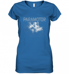 Paramotor Shirt PPG Powered Paraglider Women's V-Neck T-Shirt Women's V-Neck T-Shirt - Nice-Tshirts4u