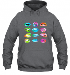 Tie Dye Lip Mood Mouths Bite Tongue Out Smile Smirk Kiss Hooded Sweatshirt Hooded Sweatshirt - Nice-Tshirts4u