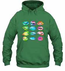 Tie Dye Lip Mood Mouths Bite Tongue Out Smile Smirk Kiss Hooded Sweatshirt Hooded Sweatshirt - Nice-Tshirts4u