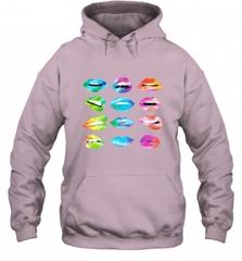 Tie Dye Lip Mood Mouths Bite Tongue Out Smile Smirk Kiss Hooded Sweatshirt Hooded Sweatshirt - Nice-Tshirts4u
