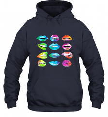 Tie Dye Lip Mood Mouths Bite Tongue Out Smile Smirk Kiss Hooded Sweatshirt Hooded Sweatshirt - Nice-Tshirts4u
