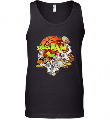 Kids Space Jam Group Shot Basketball Logo Men's Tank Top Men's Tank Top / Black / XS Men's Tank Top - Nice-Tshirts4u