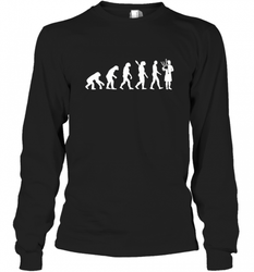 Evolution bagpipe player Long Sleeve T-Shirt
