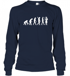 Evolution bagpipe player Long Sleeve T-Shirt
