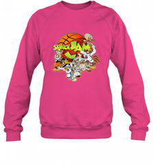Kids Space Jam Group Shot Basketball Logo Crewneck Sweatshirt Crewneck Sweatshirt - Nice-Tshirts4u