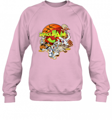 Kids Space Jam Group Shot Basketball Logo Crewneck Sweatshirt Crewneck Sweatshirt - Nice-Tshirts4u